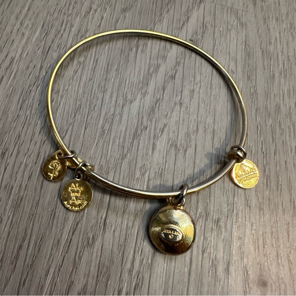 Alex and Ani August Birthstone Charm Bangle Peridot Bracelet - Picture 4 of 5